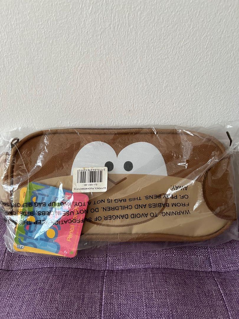 Monkey fabric pencil pouch (Stephen Joseph), Hobbies & Toys, Stationery