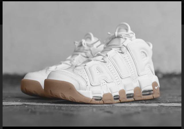 Air more uptempo white gum on feet outlet