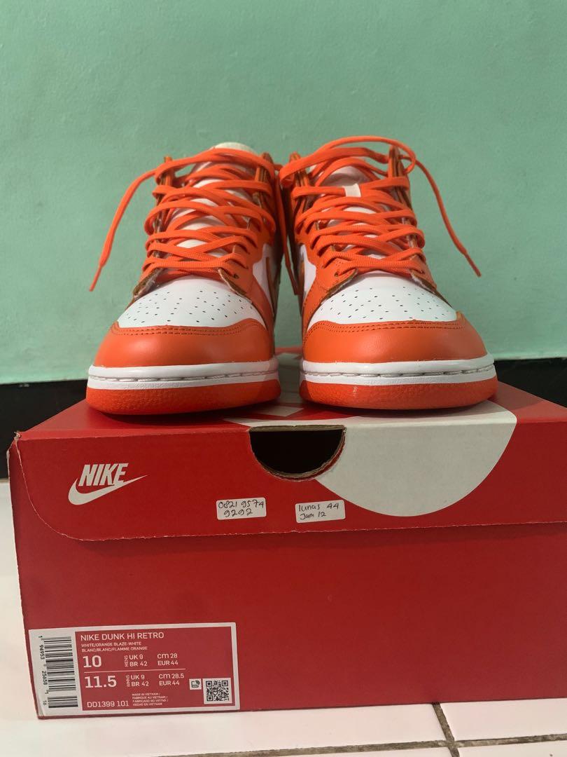 nike dunk hi retro orange blaze