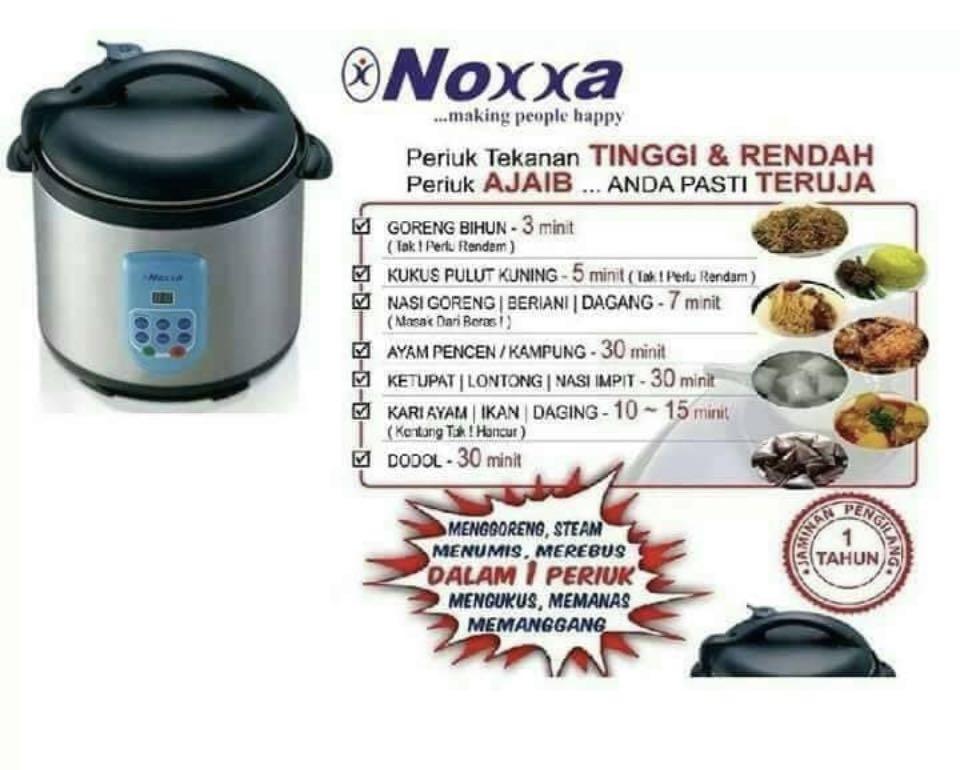 Harga noxxa best sale pressure cooker amway