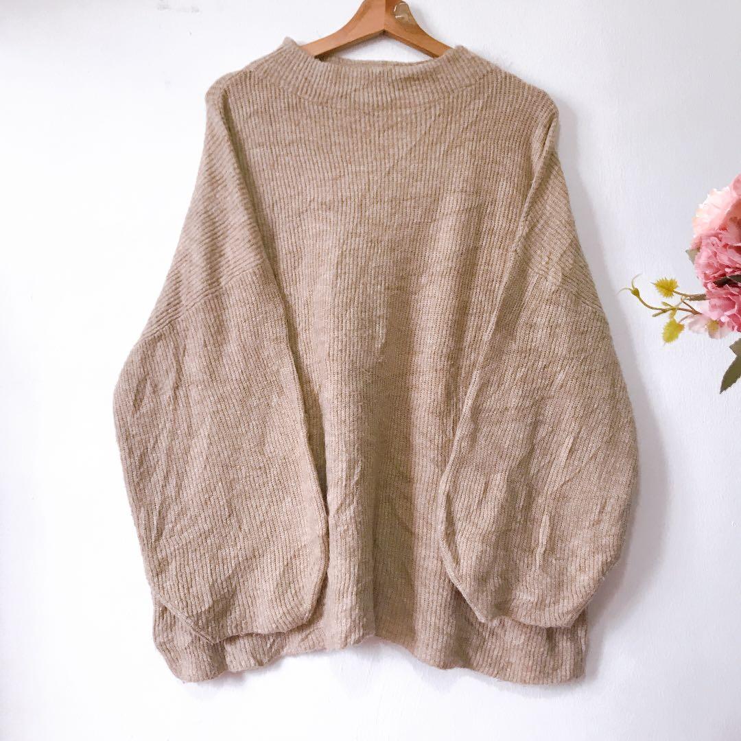 Oversize Baggy Knitwear Nude Women S Fashion Tops Blouses On Carousell
