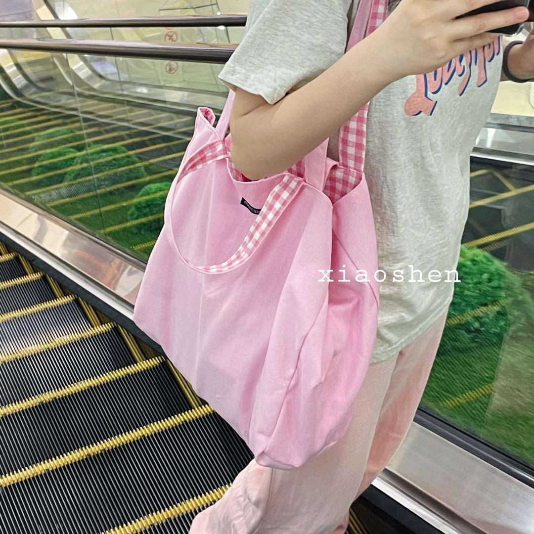 Cute pink tote bags sales
