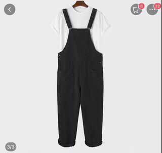 Perfectly Charmkpr Men's Corduroy Solid Casual Button Overalls Jumpsuits with Pockets