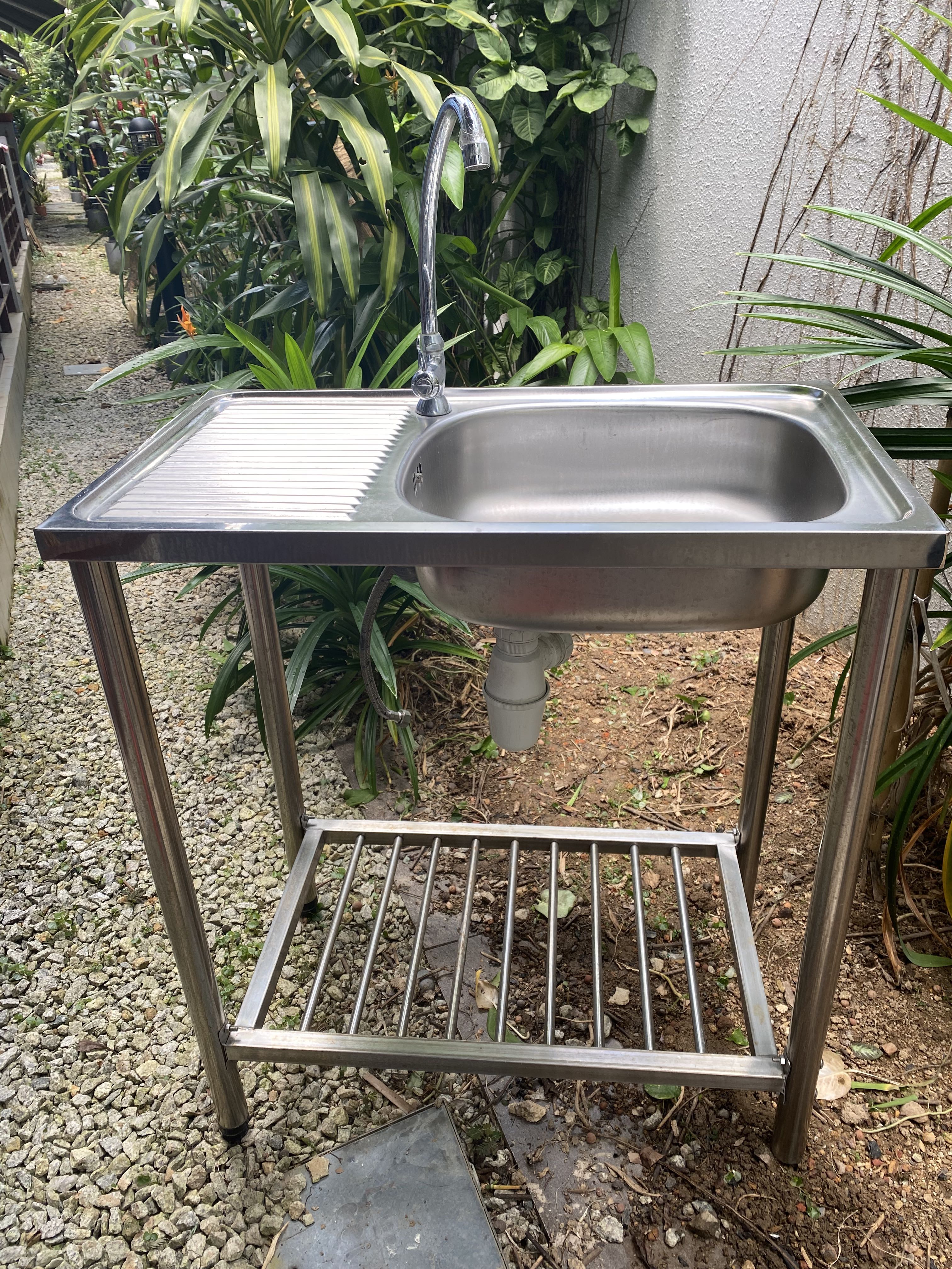 Portable kitchen sink with stand Furniture Home Living