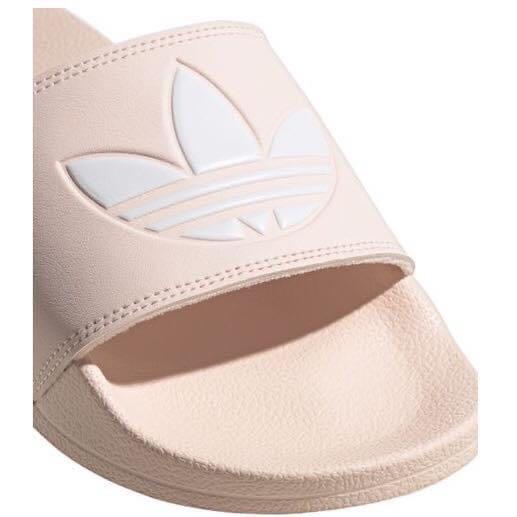 Peach adidas slides on sale