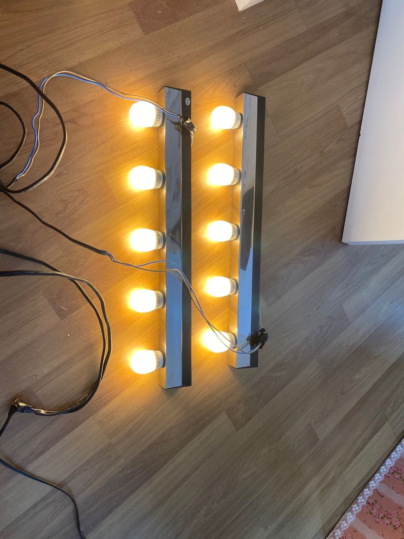 IKEA MUSIK Wall lamp, chromeplated Lampu meja lampu vanity mirror