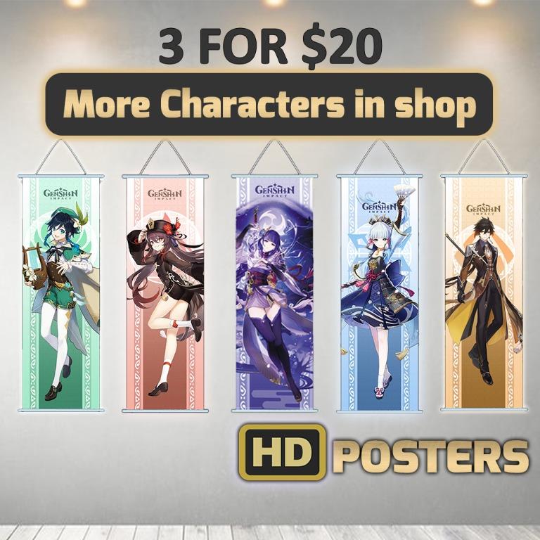 Readystock Genshin Impact Posters Genshin Poster Genshin Impact Prints Genshin Fan Merch Genshin Zhongli Baal Venti Hutao Ganyu Hobbies Toys Memorabilia Collectibles Fan Merchandise On Carousell