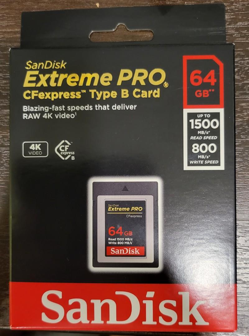 SanDisk ExtremePro CFEXPRESS type B 64GB, Mobile Phones & Gadgets