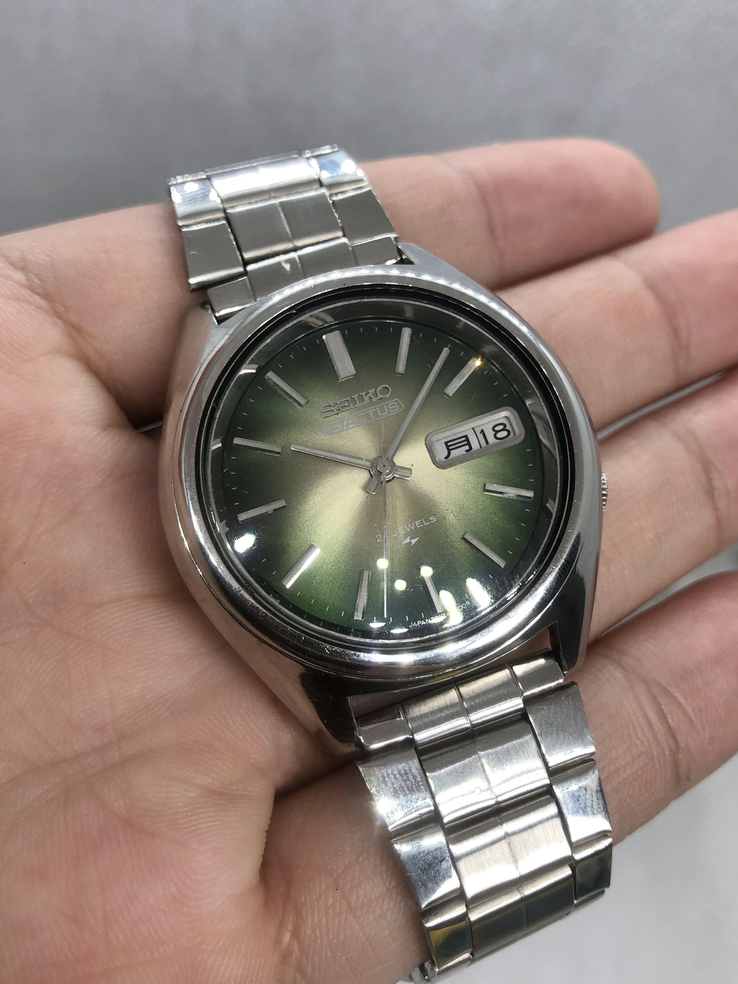 Seiko 5 Actus Vintage 1975 Green 38mm Automatic Watch, Luxury, Watches on  Carousell