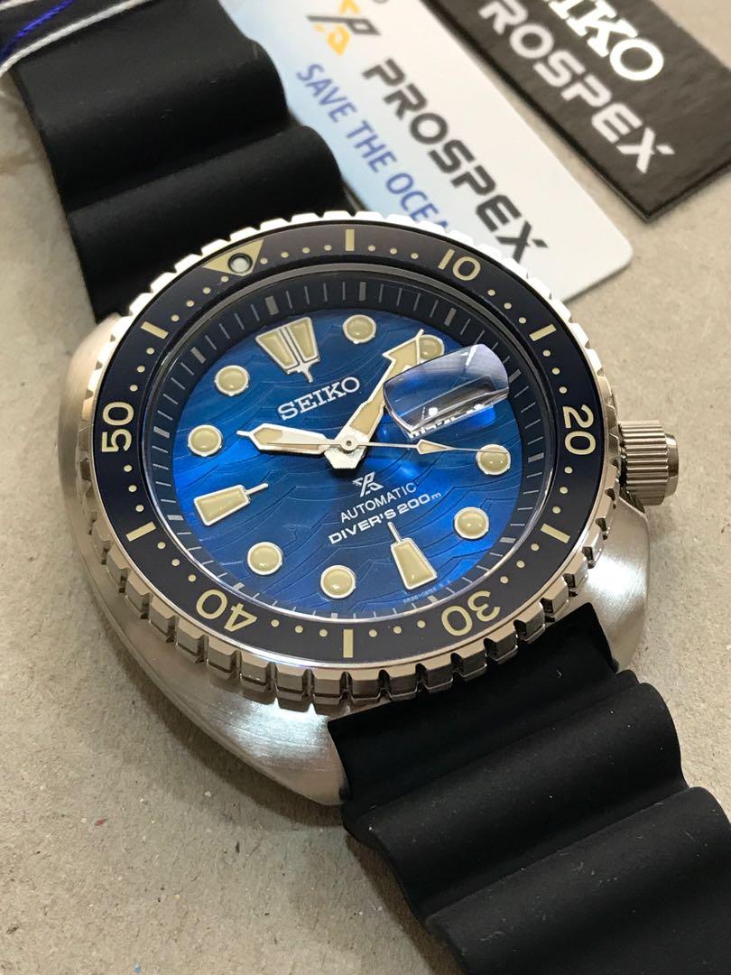 🔥🔥Seiko PROSPEX SRPE07K1 King Turtle 200m WR Diver's Watch AR Coated  Sapphire Crystal Ceramic Bezel Silicone Strap Case Size 45mm 