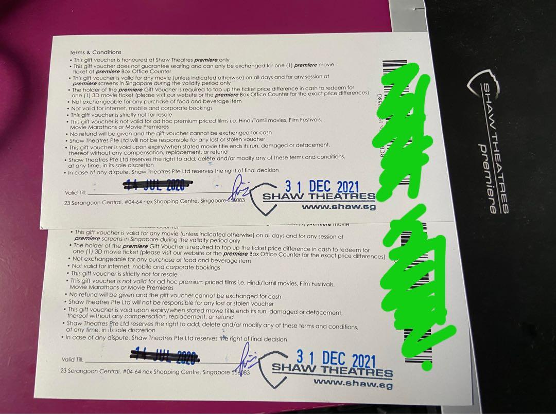 shaw premiere ticket price