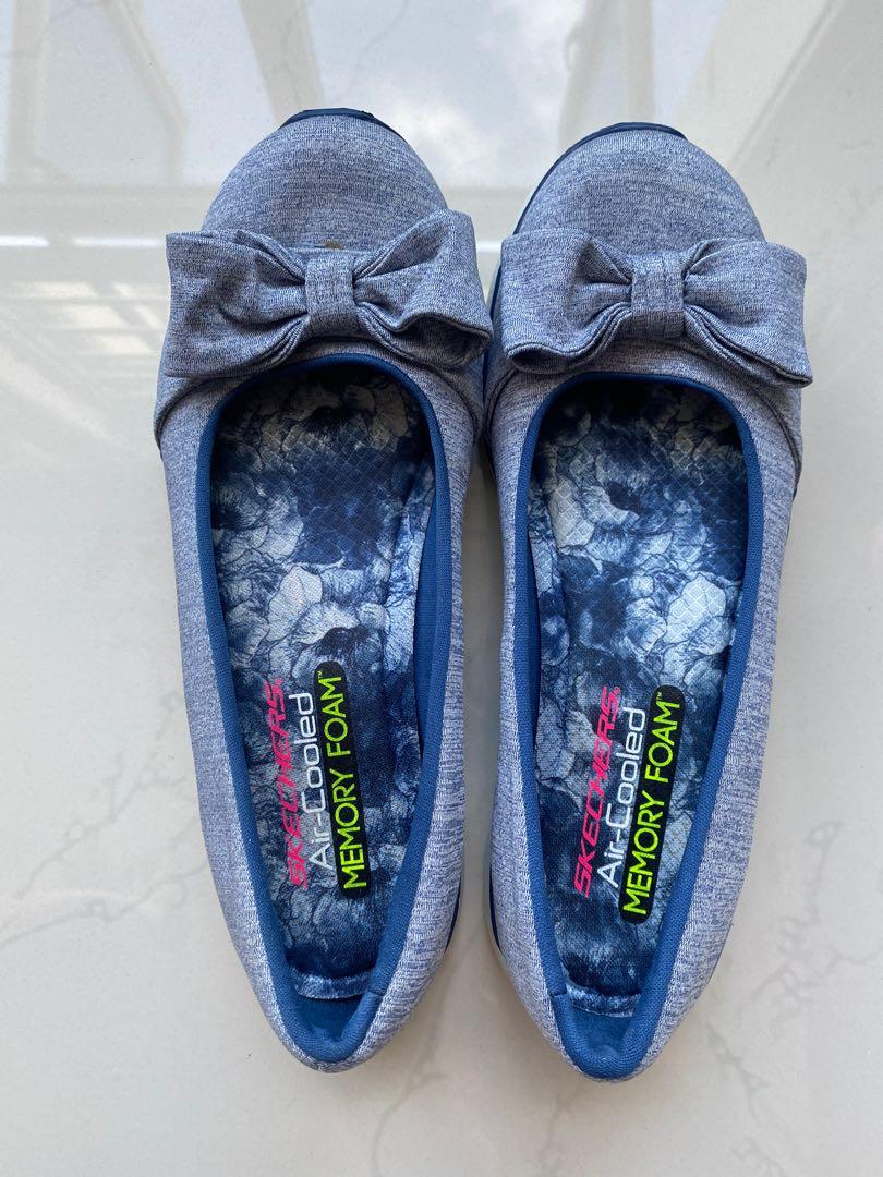 skechers blue flats