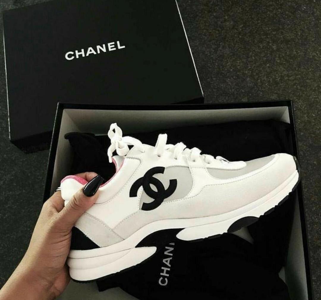 red and black chanel sneakers