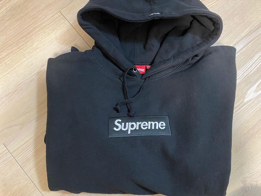 Supreme Box Logo Hooded Sweatshirt (FW21) Black, 名牌, 服裝- Carousell