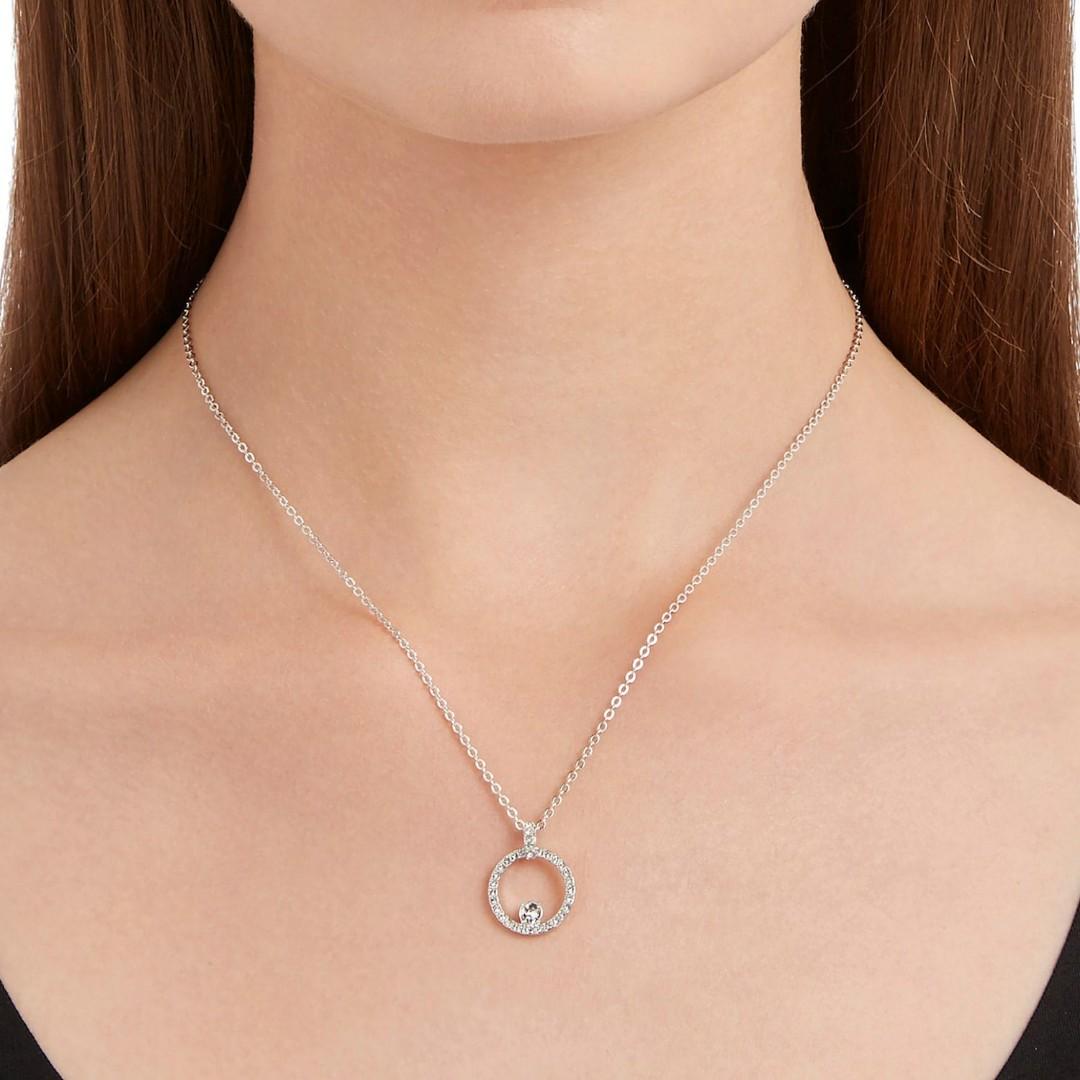 Swarovski Creativity Circle Pendant Necklace Women s Fashion