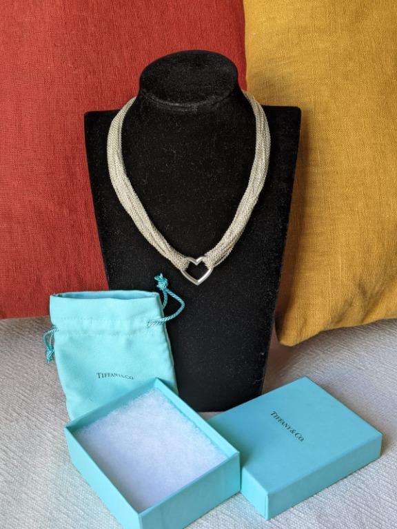 Tiffany mesh hot sale heart necklace