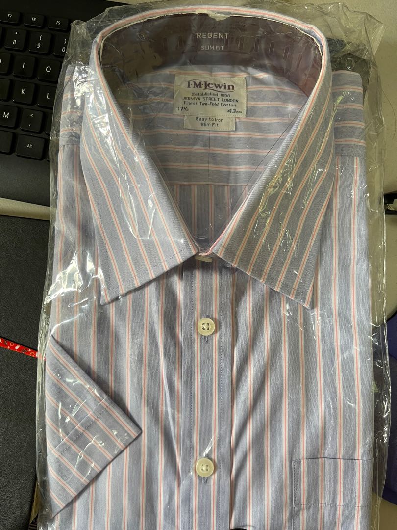TM Lewin Short Sleeve - 17 1/2, 43 cm 