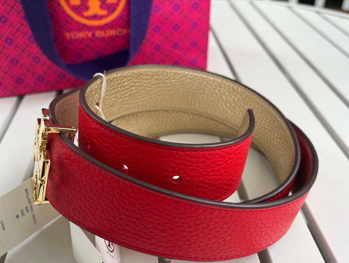 TORY BURCH BELT REVERSIBLE GOLD RED, Women's Fashion, Watches &  Accessories, Belts on Carousell