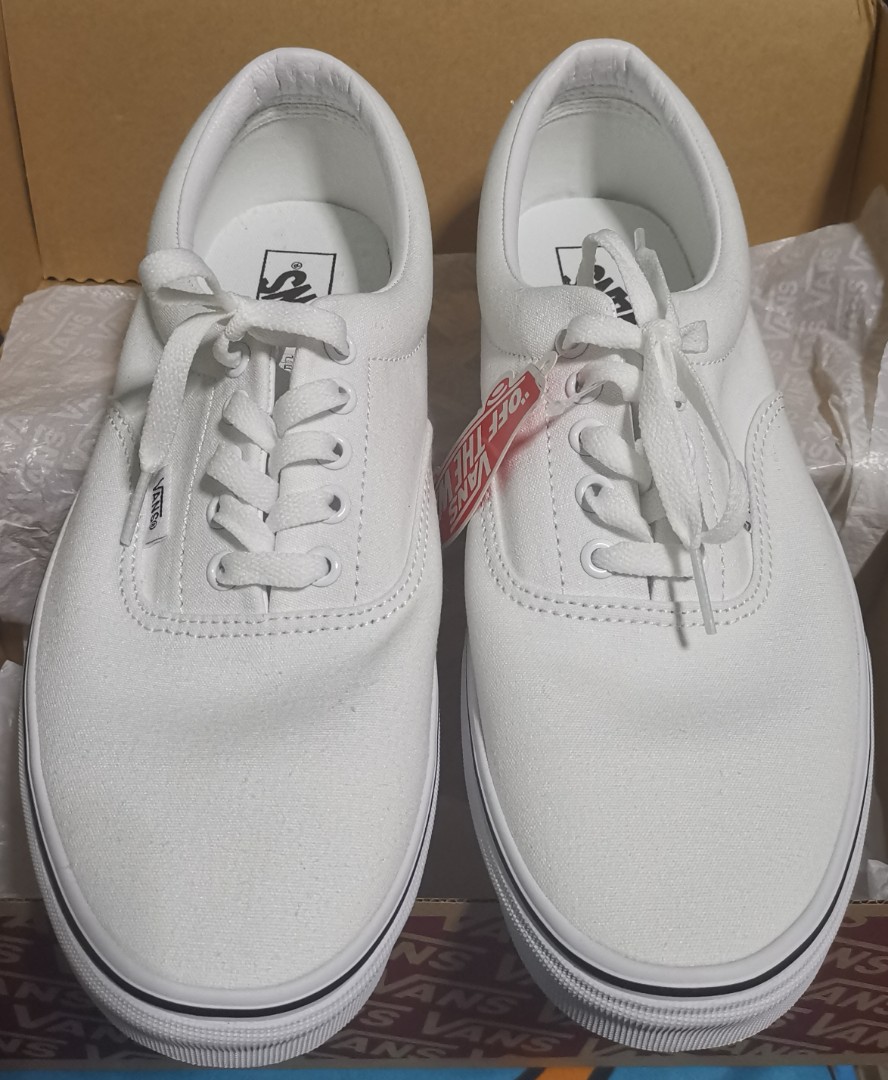white low cut vans
