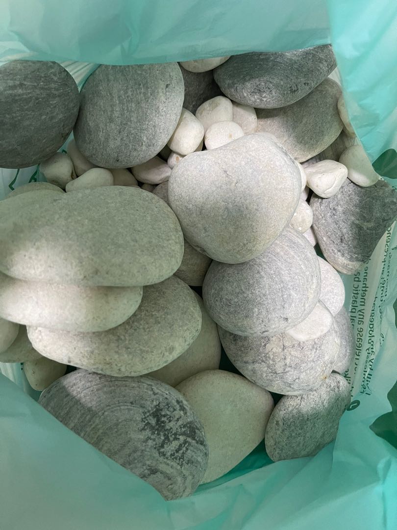 White and grey stone top