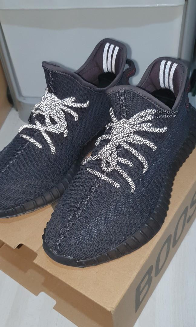 Yeezy 350 v2 Black static (Non-Reflective) US8, Luxury, Sneakers u0026 Footwear  on Carousell
