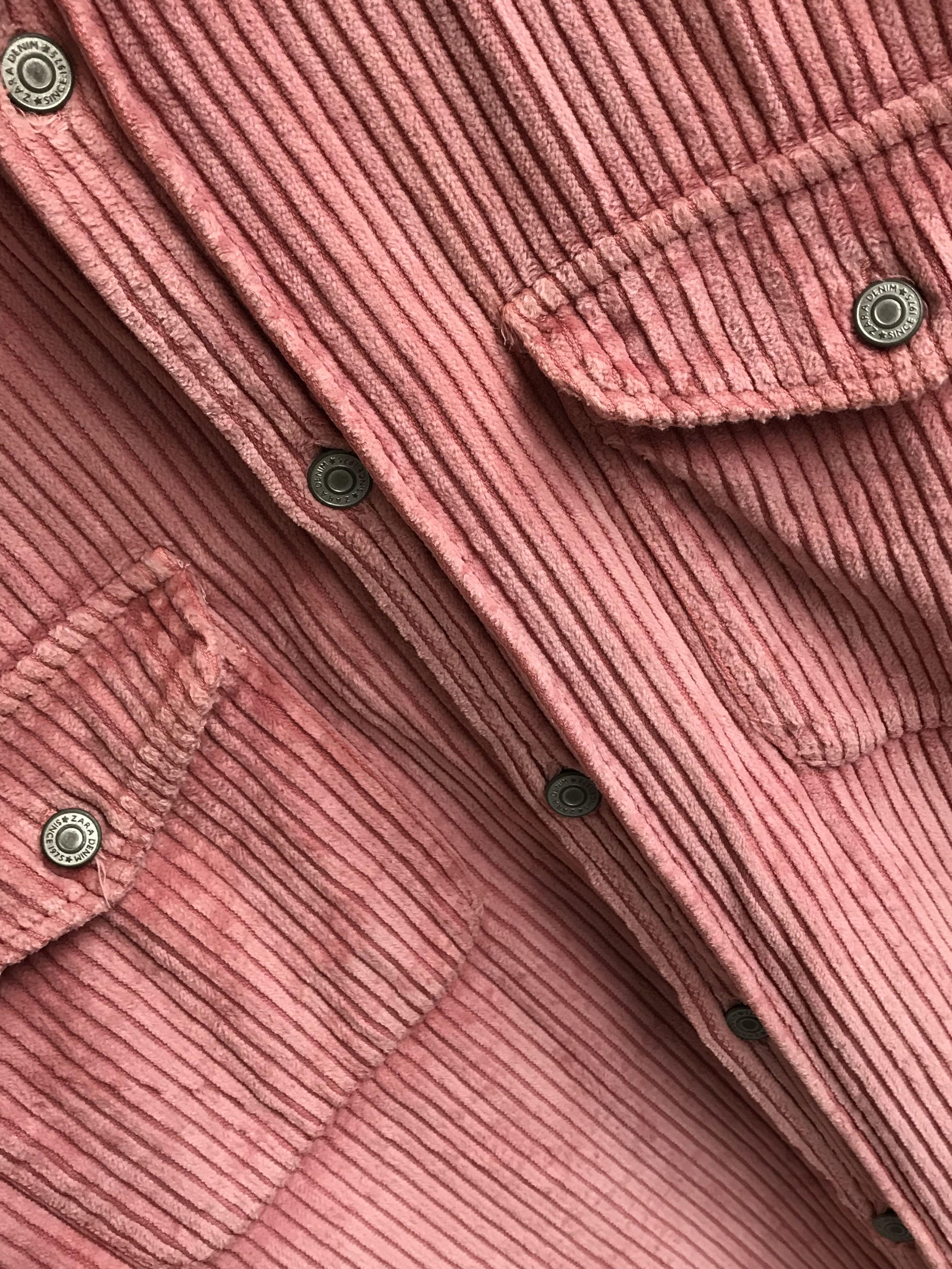 ZARA CORDUROY SHIRT SECOND, Fesyen Pria 
