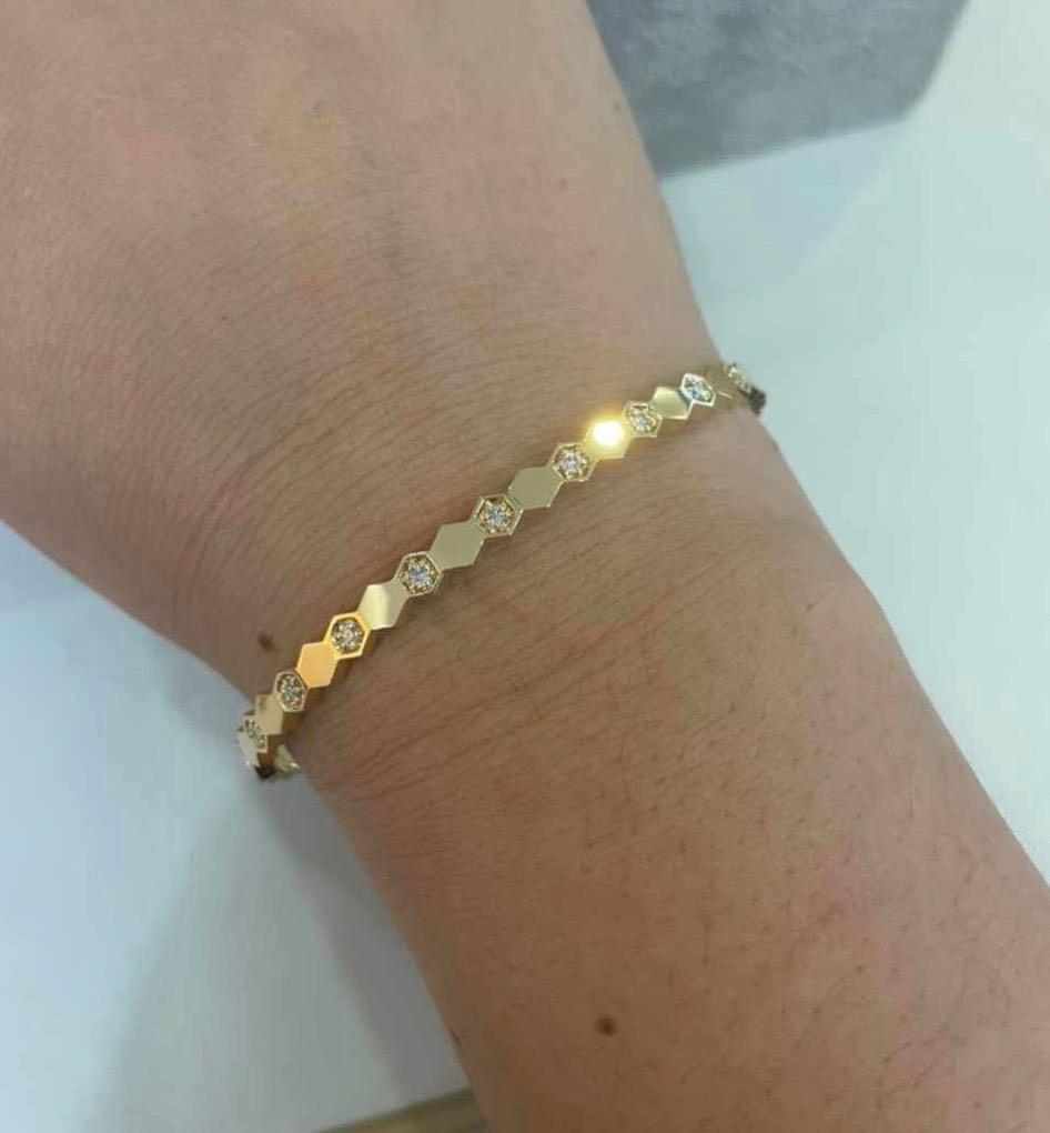 Gold honeycomb bracelet store