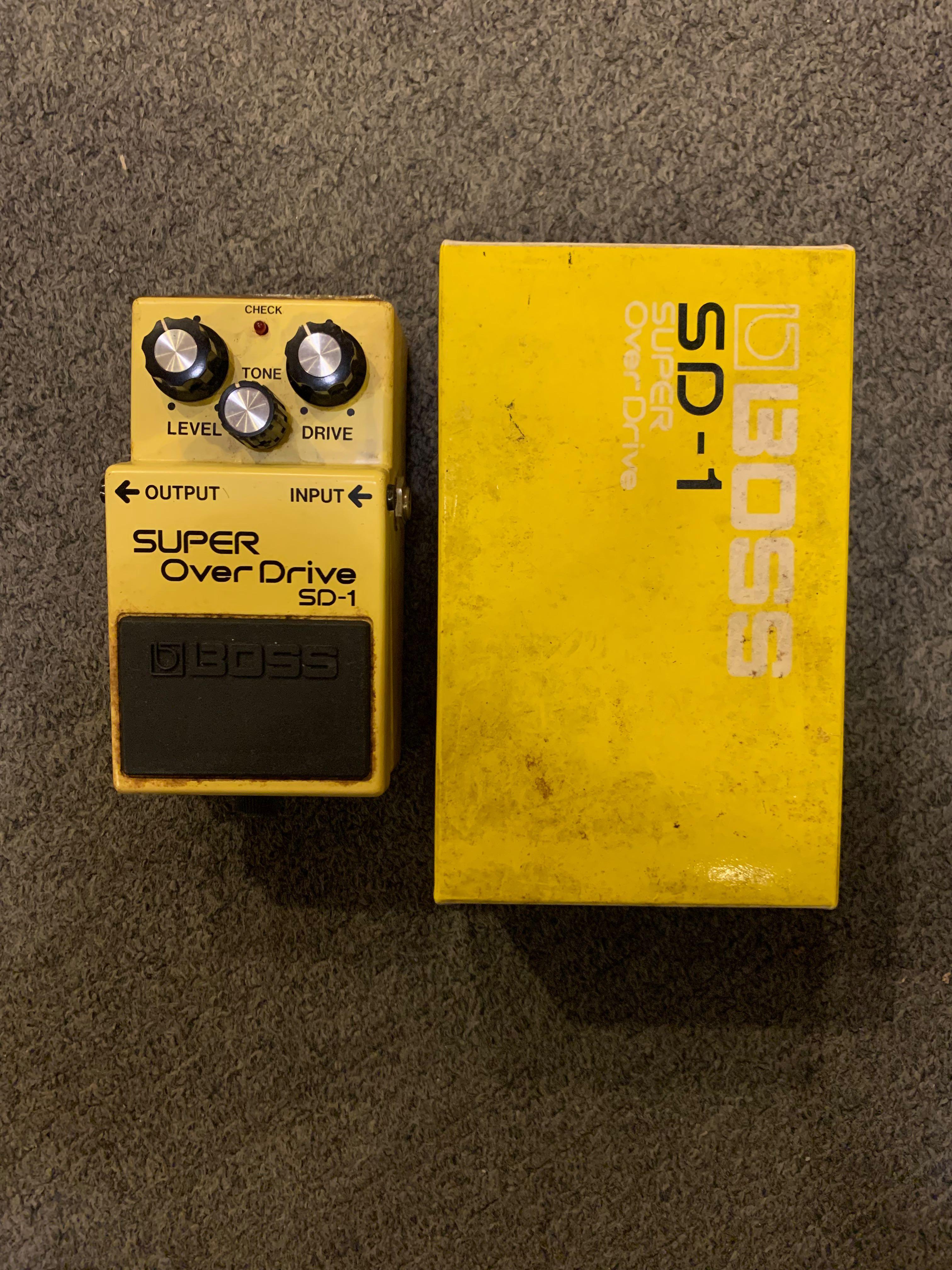 1982 Boss SD-1 Super Overdrive - Made In Japan with original box