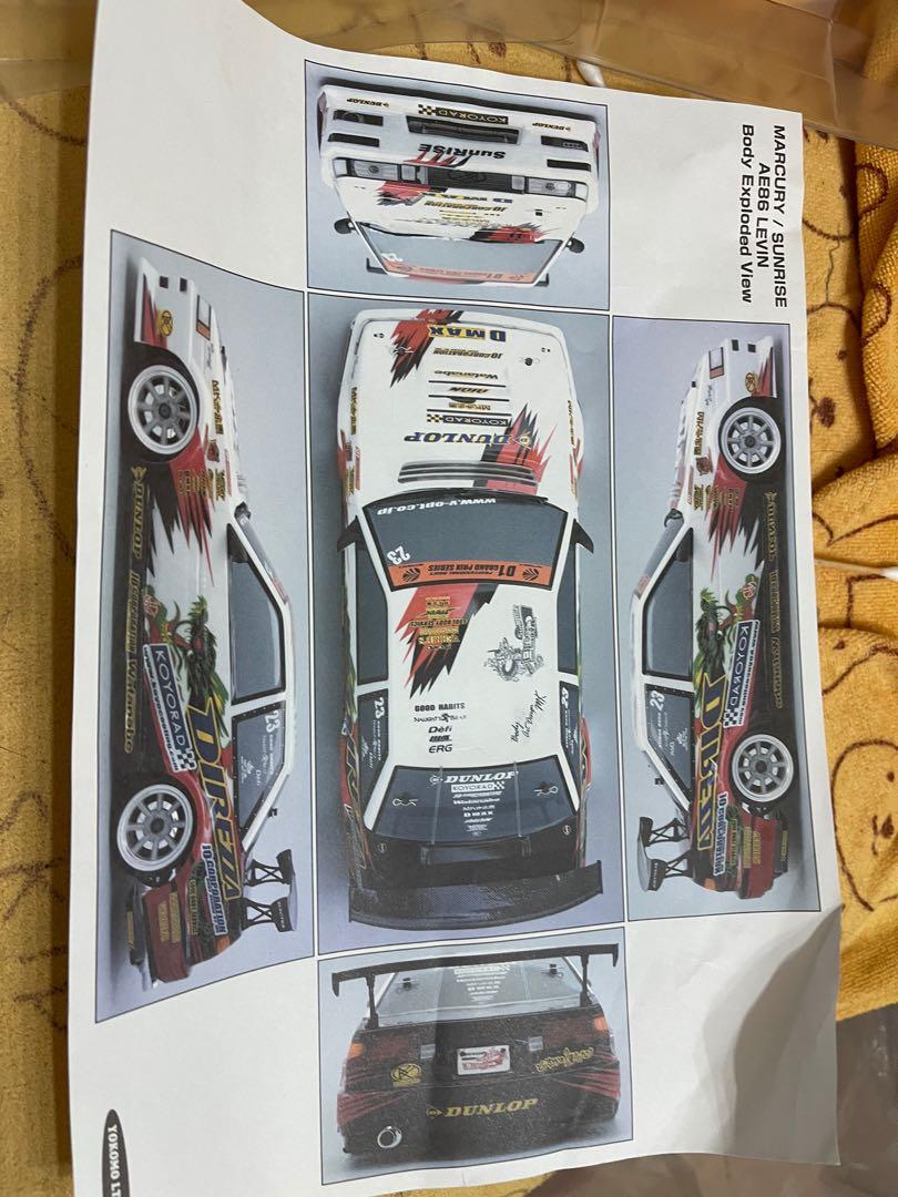 ヨコモMERCURY/SUNRISE日比野AE86ボディセットおまけ付き Yokomo Ae86 Sunrise ヨコモMERCURY/SUNRISE日比野AE86ボディ