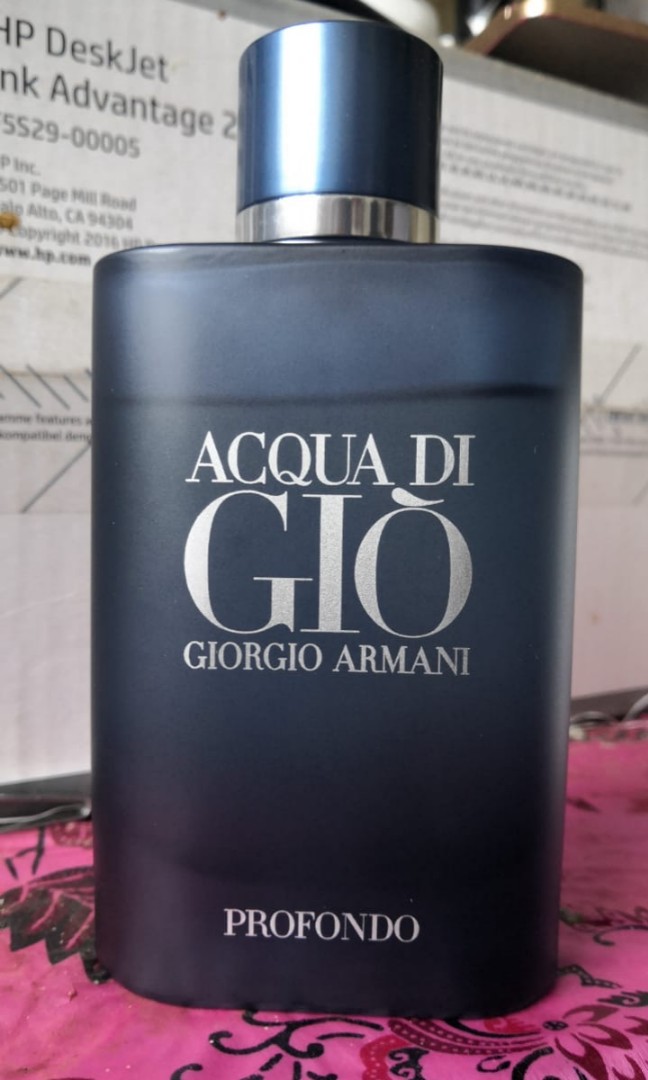 Acqua Di gio Profondo 125ml Partial, Beauty \u0026 Personal Care, Fragrance \u0026  Deodorants on Carousell