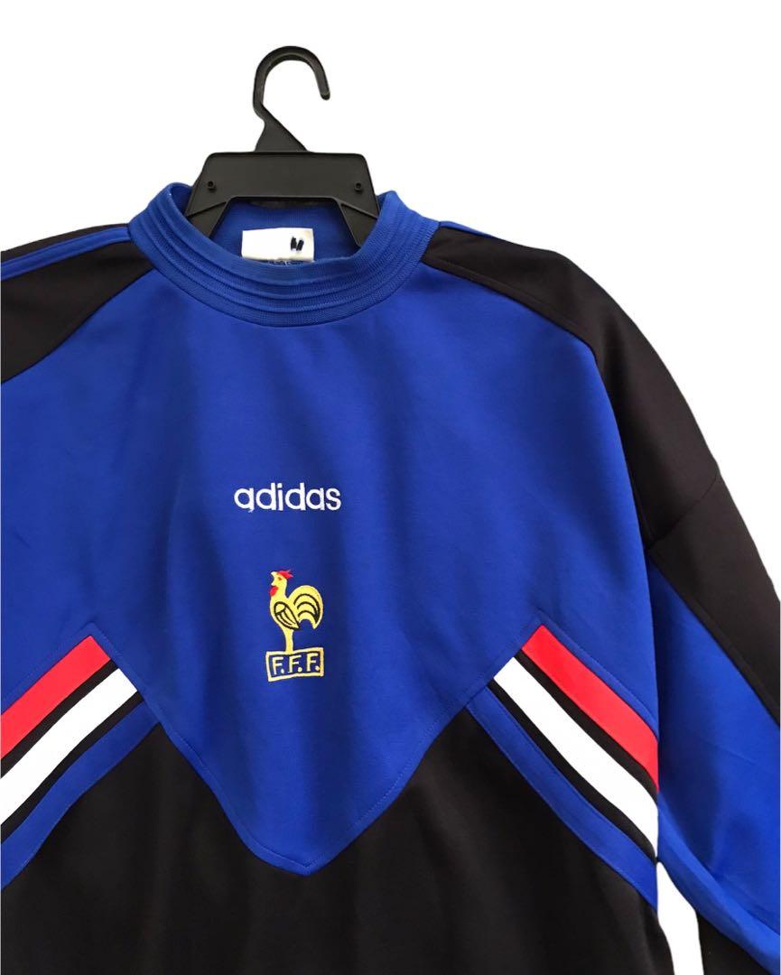 ADIDAS vintage france world cup football sweatshirt, Men's Fashion