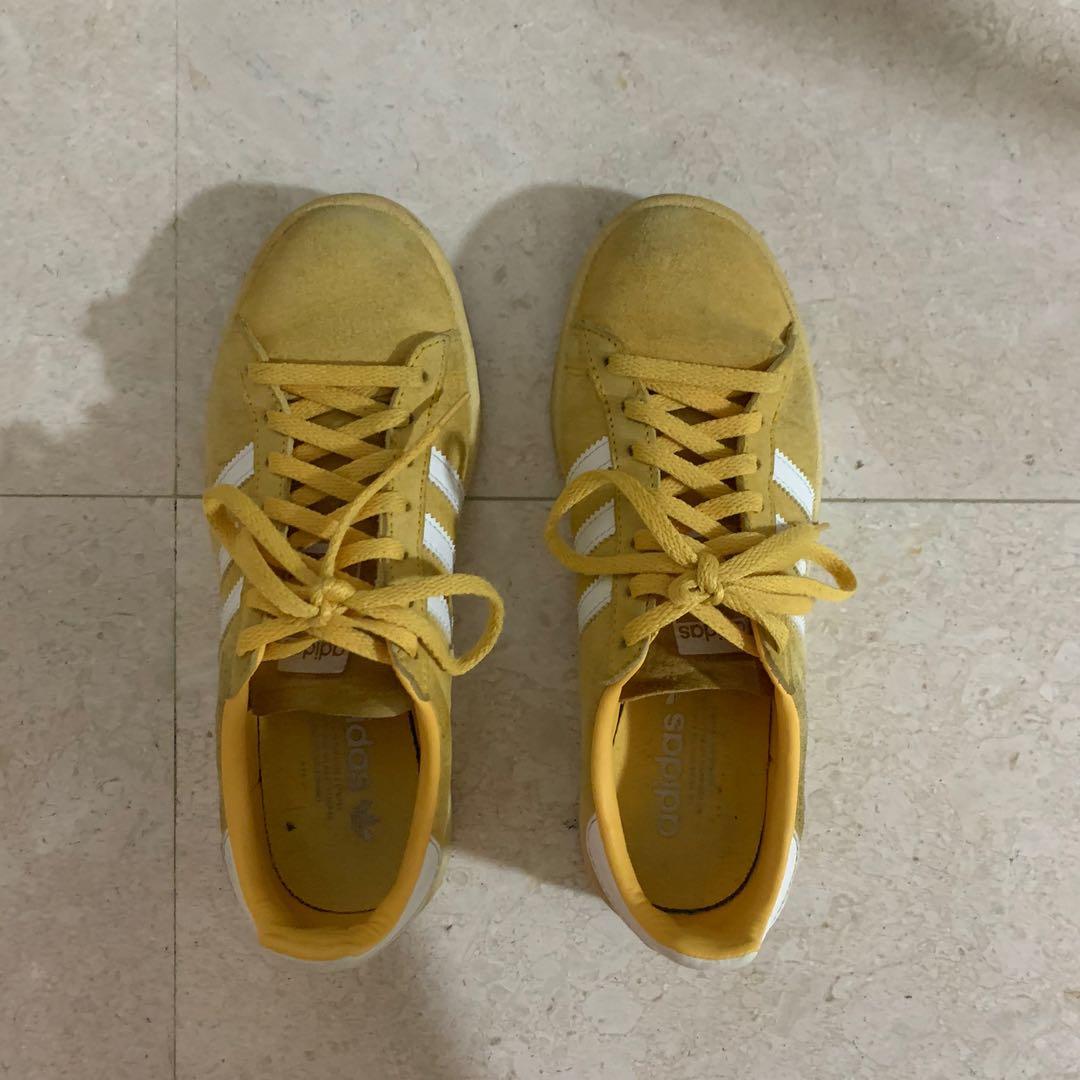 Adidas yellow hotsell campus shoes