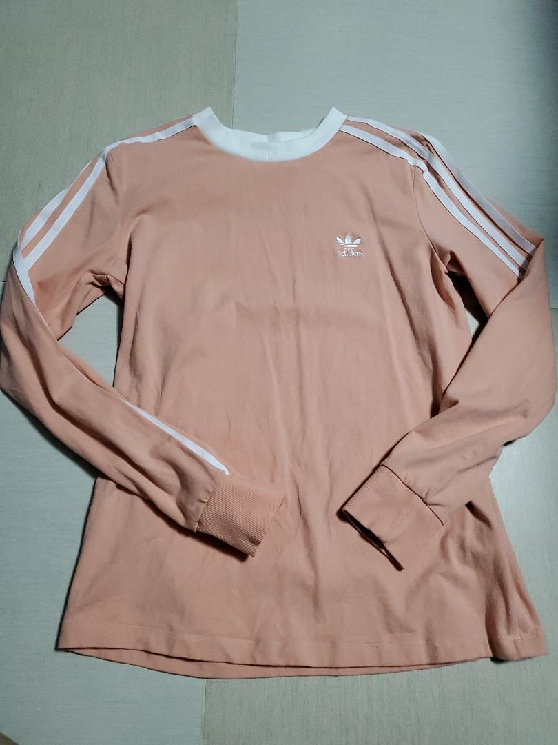 adidas pink long sleeve top