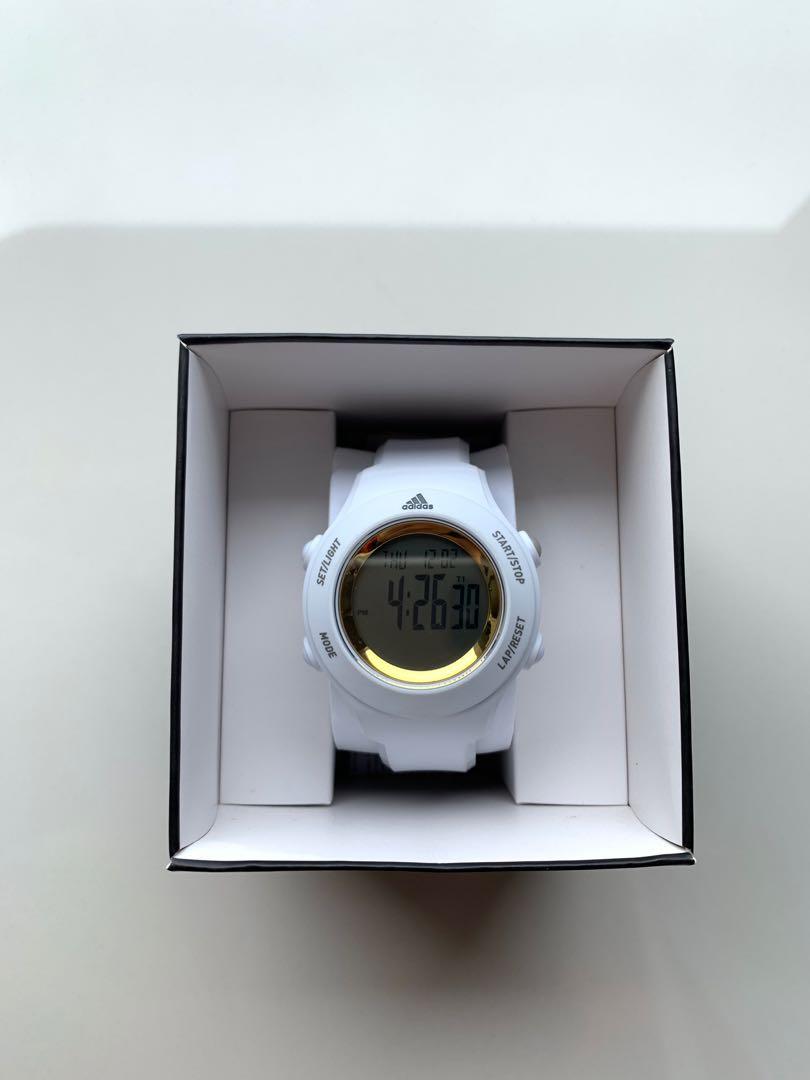 Adidas white digital shop watch