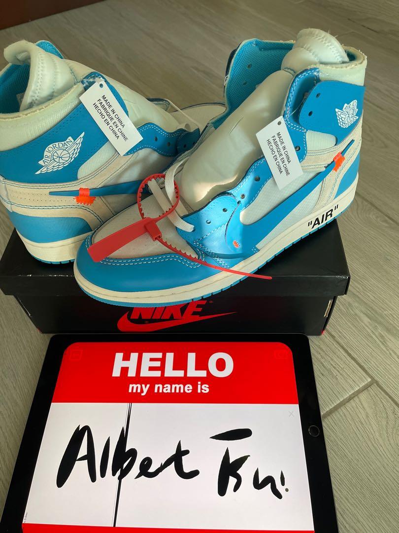 AJ 1 Off White University Blue Carousell