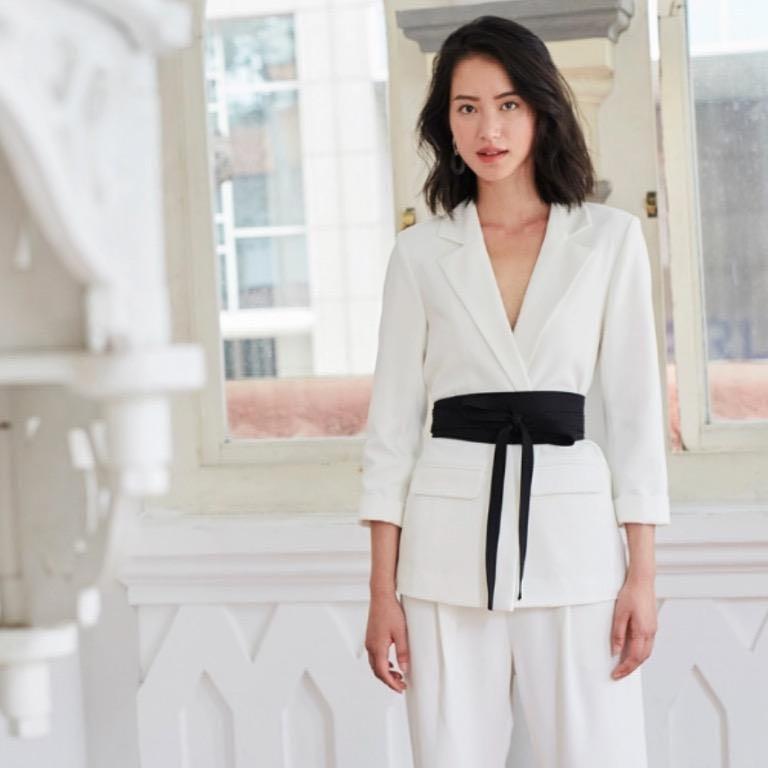 White belted new arrivals blazer
