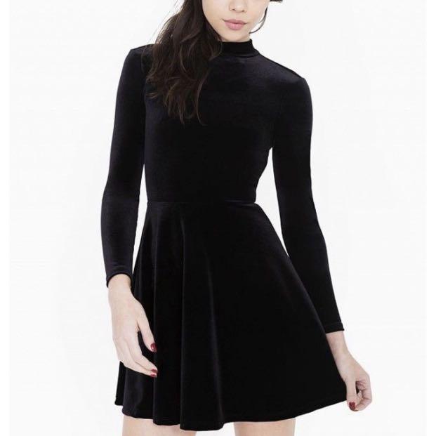 American apparel black skater dress outlet