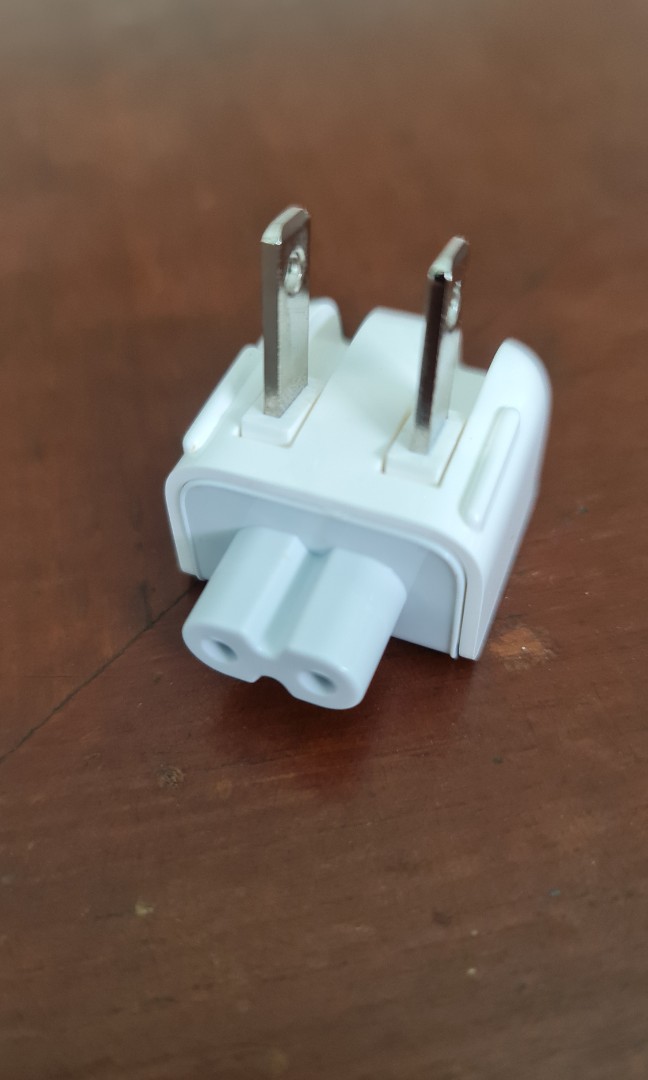 Apple original 2 pin wall plug adapter, Computers & Tech, Parts