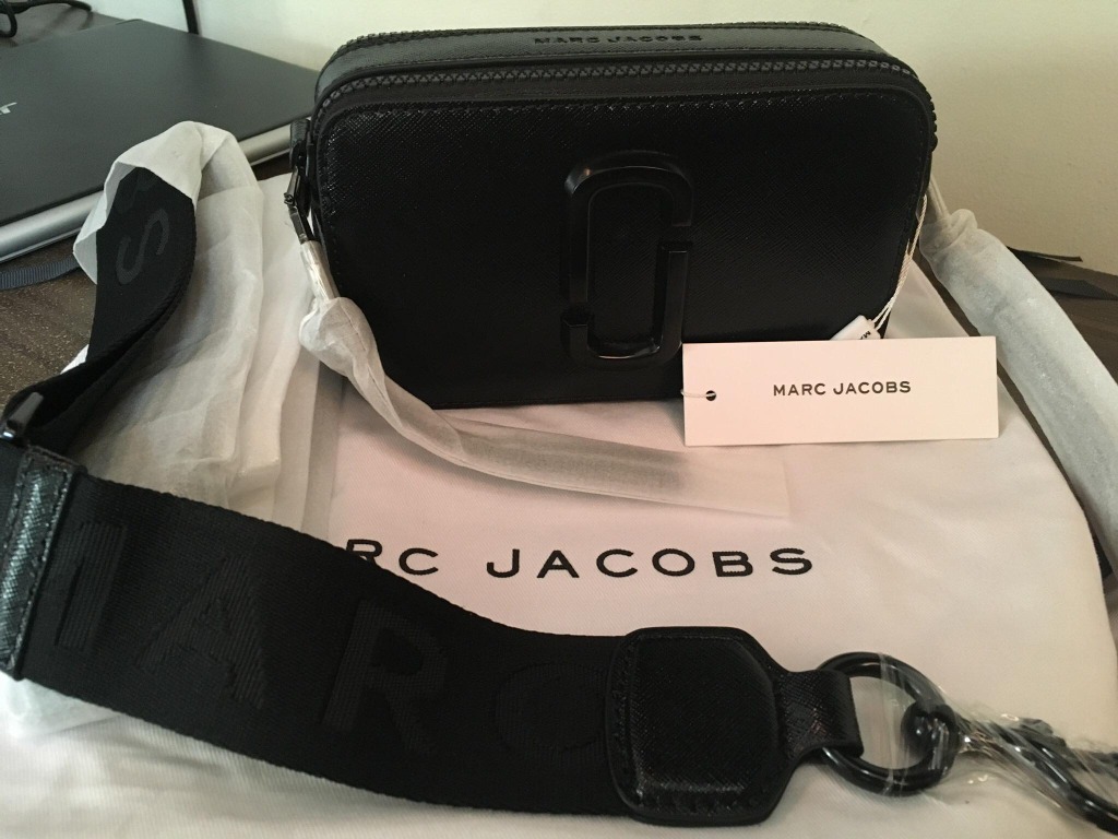 all black marc jacobs snapshot bag