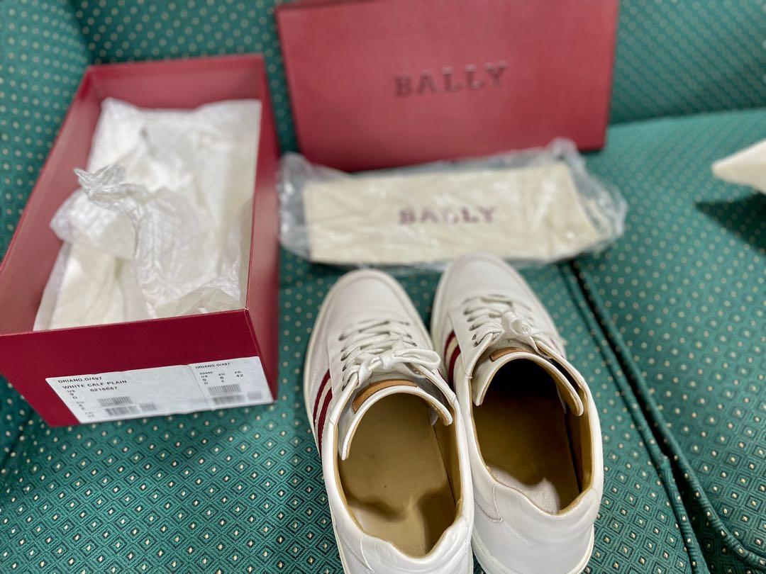 Bally ORIANO sneaker (Category: Sneakers) located in Paranaque City. Submitted by tigerbomb (Listing ID 1129278167, Image 3). Description: - bought in Paris -9/10 used only 5x - complete set with dust bag and box -Leather upper and lining/rubber sole -Bally features the Oriano with a round toe, lace up front fastening a contrasting red and white designer striped panel to the sides, curved stitching to the sides and a rubber sole. -what you see is