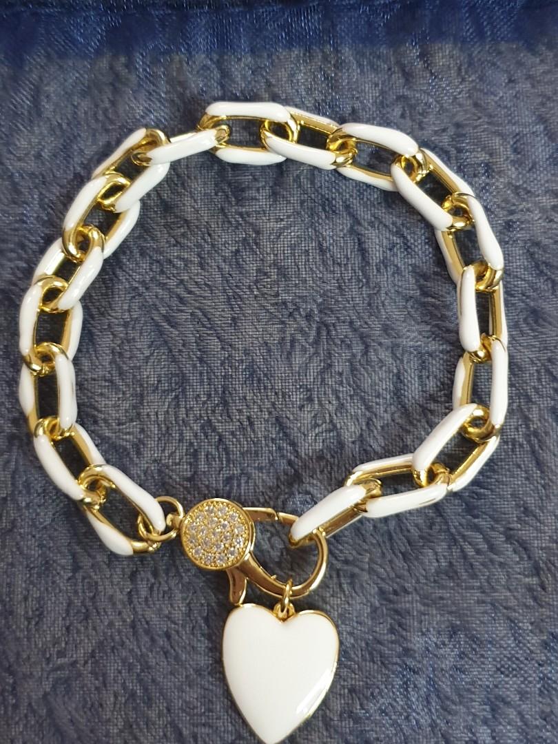 White gold link bracelet hot sale