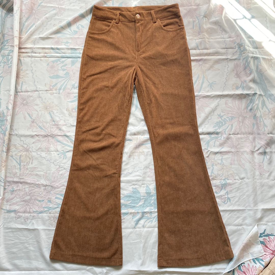 Brown Corduroy Flare, Women's Fashion 
