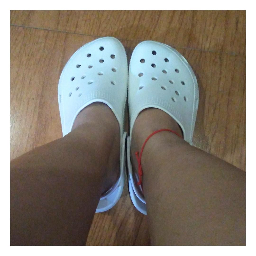 Clogs Crocs-Inspired Shoes. Size 6-8. 240mm. (Category: Slippers and slides) located in San Juan City. Submitted by albe16.rushsalenegotiable (Listing ID 1129343416, Image 2). Description: Clogs Crocs-Inspired. Size 6-8. 240mm. Used TWICE. Bought the shoes online for P300. RFS: Decluttering. Have too many colors of these na rin..