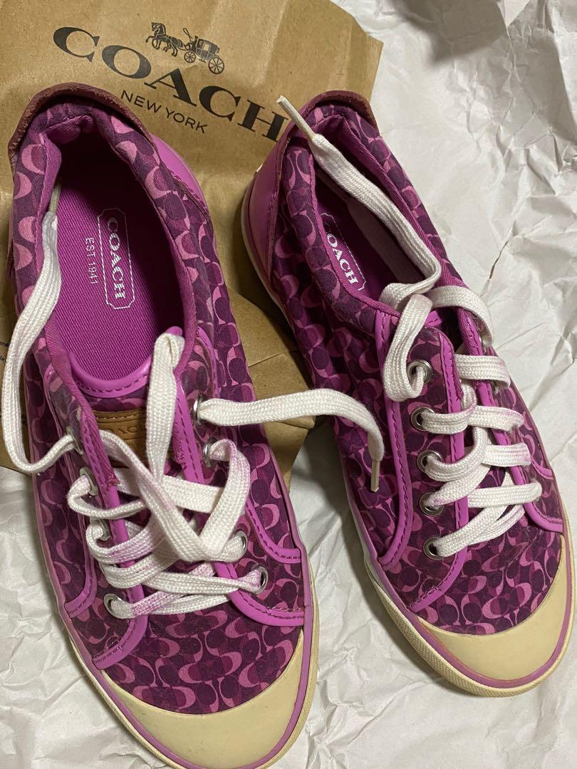 Purple coach shoes clearance
