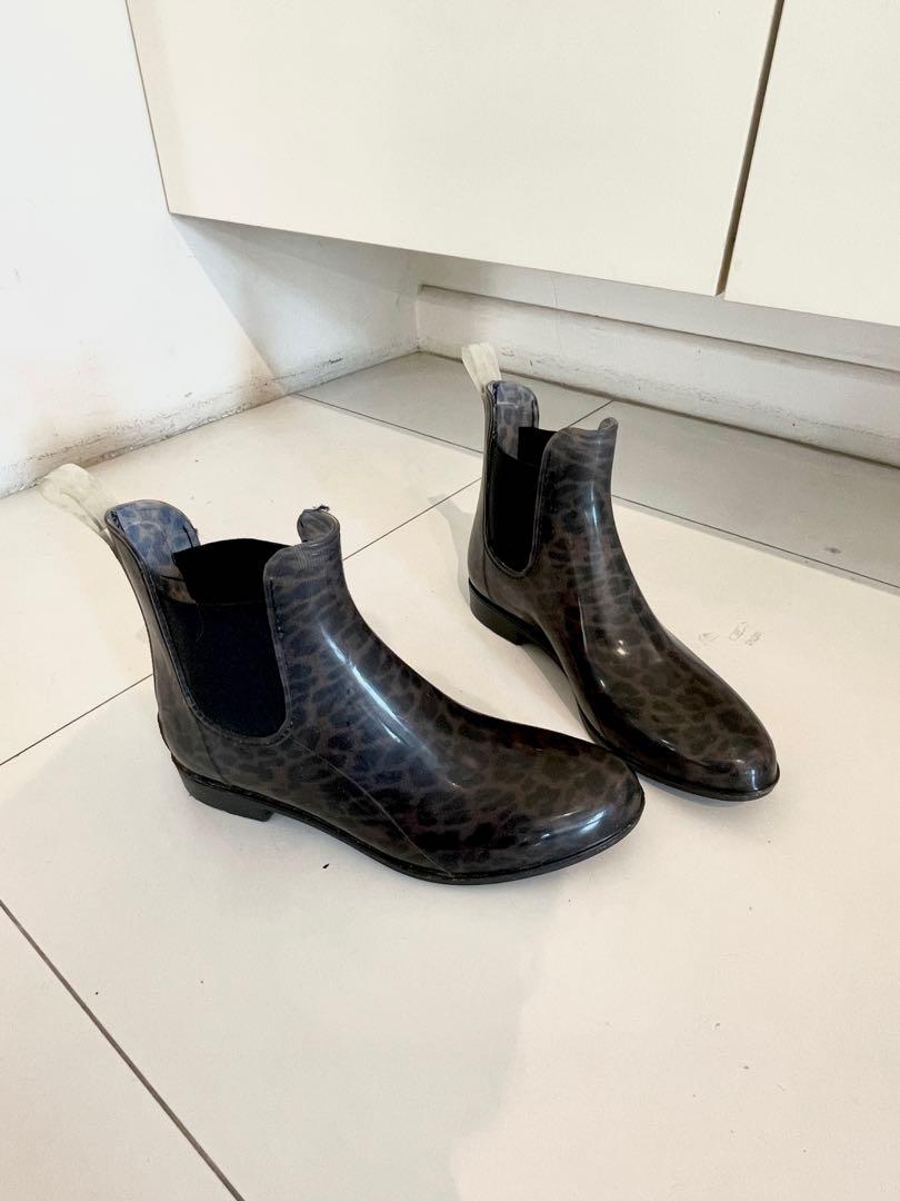 Rain boots leopard print discount