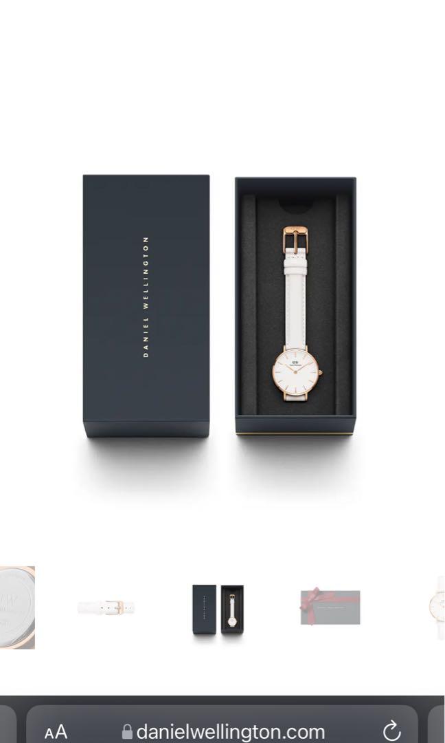 Daniel Wellington Petite Bondi Rose Gold White Watch 28mm Luxury