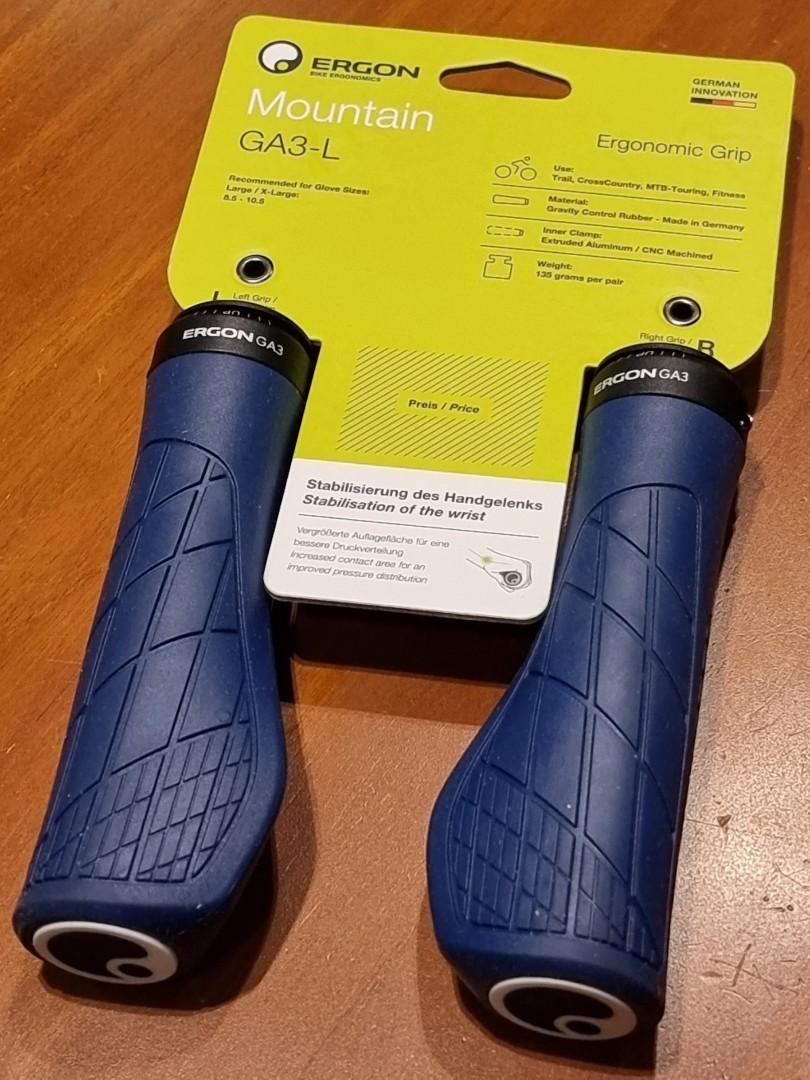 Free Delivery* Ergon GA3-L Large Nightride Blue grip palm rest MTB