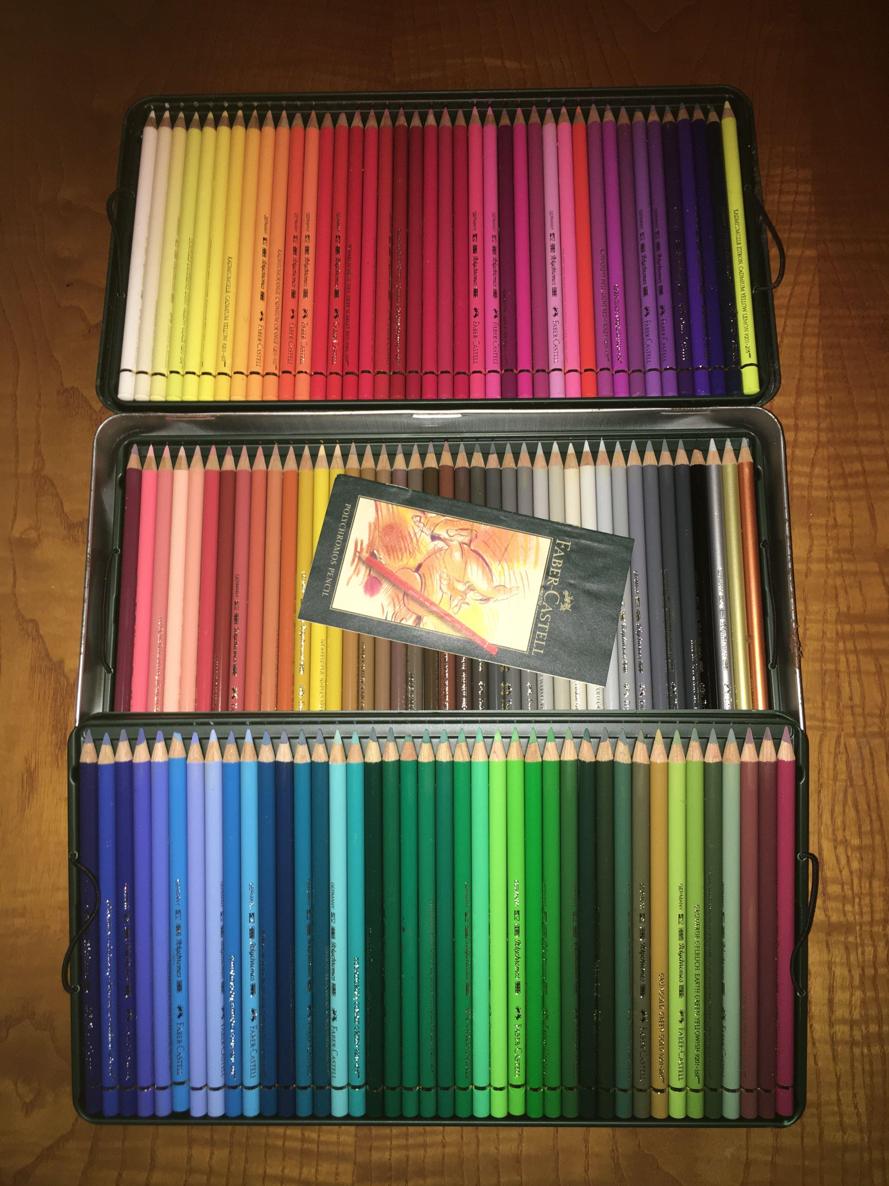 FABER CASTELL POLYCHROMOS 120 COLOUR PENCIL (Category: Stationery & School Supplies) located in Cainta. Submitted by jmreyezzz (Listing ID 1129317329, Image 2). Description: Dent case Complete colours .