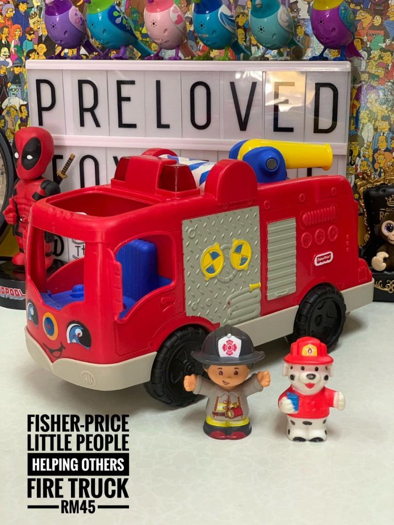 Little people helping sales others fire truck