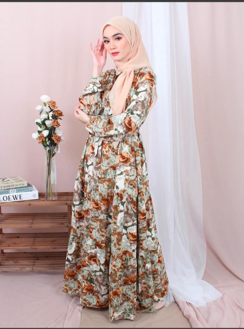 Floral Maxi Dress Women s Fashion Muslimah Fashion Dresses on
